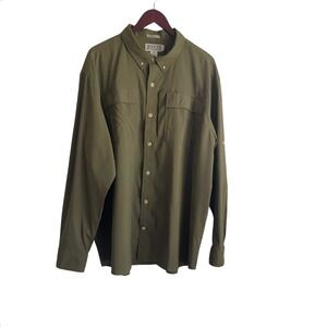 Duluth Trading Co Mens Untucked Fishing Shirt XXL Khaki  Gorpcore Minimalistic